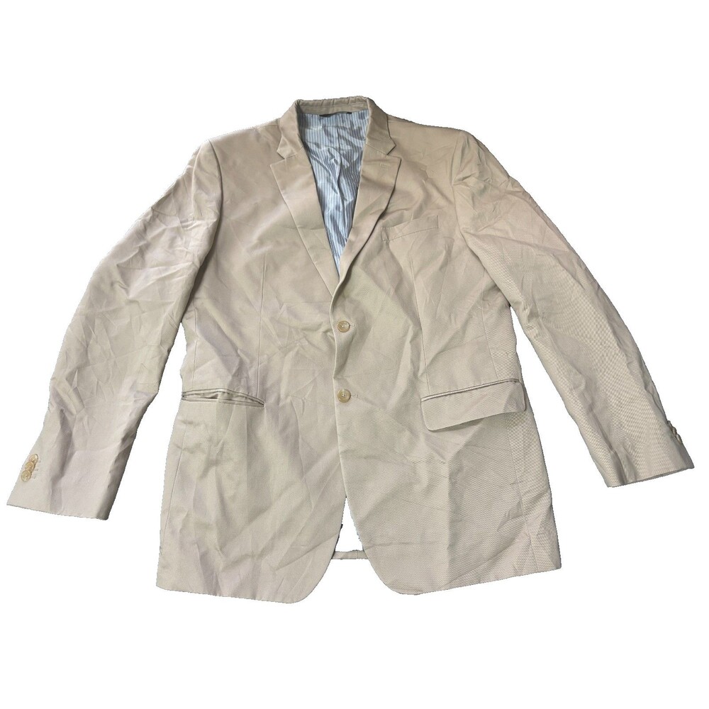 Banana Republic Blazer Jacket Mens 46 L Light Khaki Tailored Fit